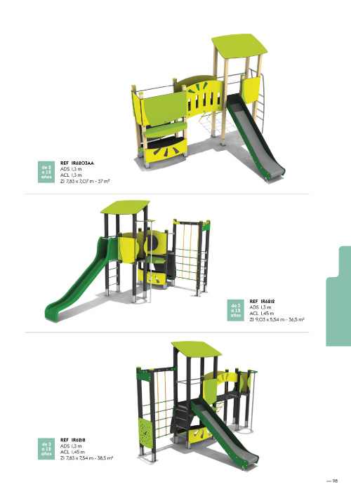 JUEGOS DE EXTERIOR DE MADERA Y METAL